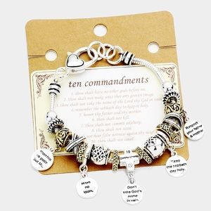 Ten Commandments Charm Bracelet
